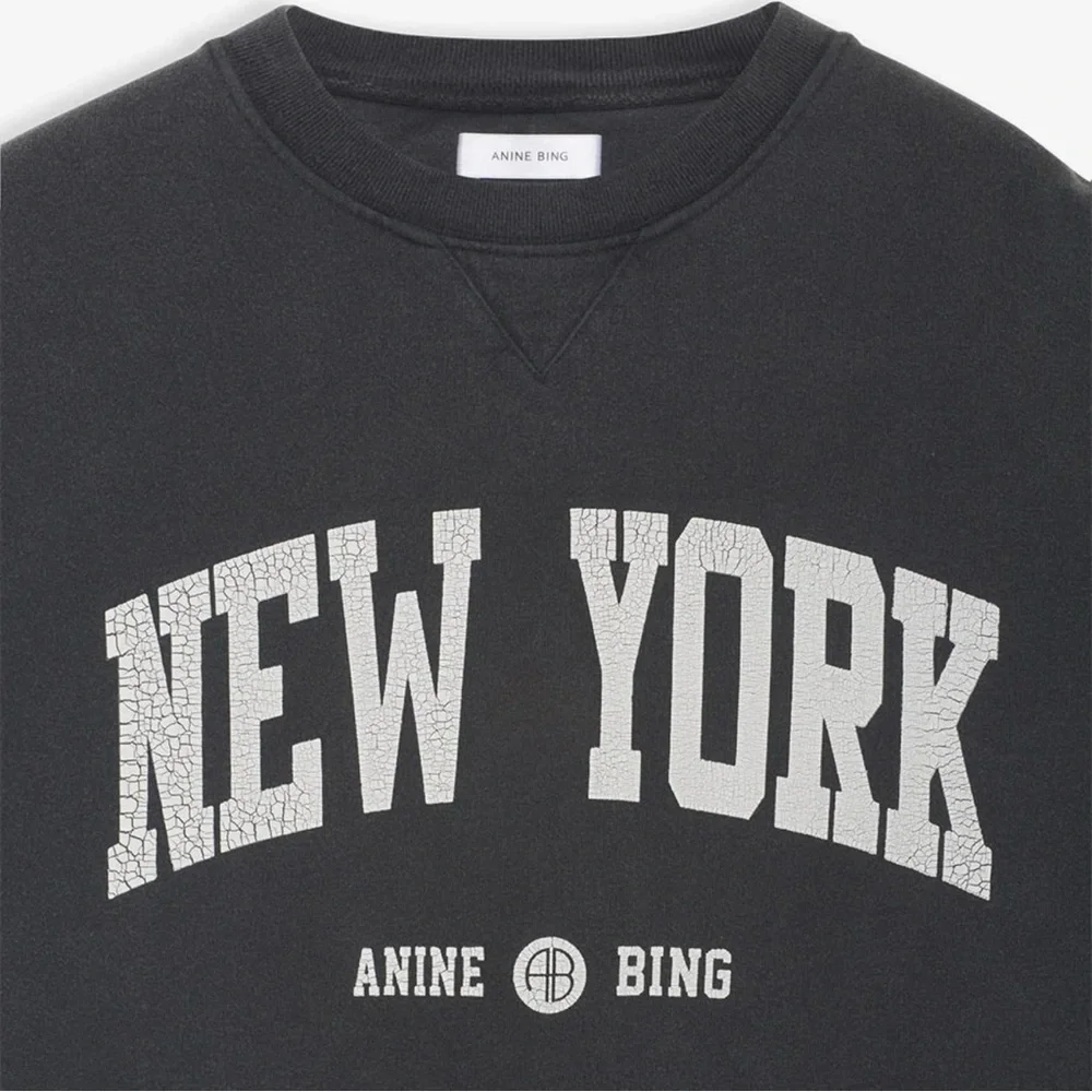 Anine Bing Ramona Sweatshirt in Washed Black MEDIUM - Picture 4 of 4